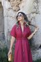 Burgundy Zippered Dress - 3
