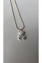 Steel Necklace with Teddy Bear Pendant - 2