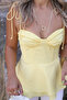 Yellow Underwire Tie-Up Strap Blouse - 3