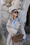 Camel Standard Size Lined Belt Detail Trench Coat - 3
