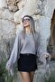 Mink standard size tasseled sleeve sweater