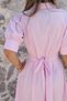 Pink Balloon Sleeve Shirt Dress - 6