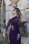 Purple Tulle Long Dress - 7