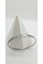 Silver Color Stone Asymmetrical Detailed Handcuffs