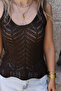 Standard Size Bitter Brown Mercerized Blouse - Strappy - 3