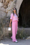 Light Pink Elastic Waist Palazzo Bottom - 2