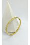 Twist Elegance – Burgu Taşlı Gold Kelepçe - 2