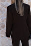 Coffee judge collar sleeve folded buttoned jacket suit - 7