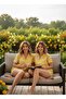 Yellow Chick Pattern Vibrant Colors Milan Fabric Spring Season Buttoned Shirt Model Shorts Women's Pajama Set - 3