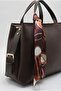 Women's Bitter Brown Oversized Scarf Detailed Hand and Shoulder Bag - 2