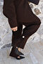 Coffee Drip Button Detailed Blazer Suit - 6