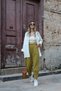 Olive Natural Linen Trousers - 4