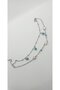 Silver Color Blue Turquoise Bead and Star Figured Anklet - 2