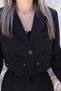 Black embroidered jacket and pants set - 3