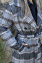 Smoke-grey buttoned maxi coat - 4