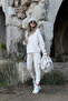 Beige Raised Hooded Tracksuit Set - 5