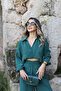 Emerald Green Crop Shirt and Long Jeans Set - 3