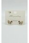 Purple Stone Butterfly Gold Mini Earrings