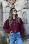 Claret Red Polo Collar Standard Size Thick Fabric - 4