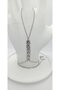 Silver color stone detailed fishbone figured shahmeran