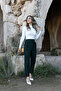 Emerald Green Orjin Flatolu Fabric Trousers - 3