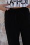 Black Gabardine Elastic Waist Trousers - 3