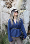 Indigo Standard Size Belted Cardigan - 2