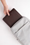 Minimalist 16 Inch Laptop Case, Vegan Leather, Water Repellent, Computer Notebook Laptop Bag