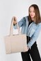 Women's Shopper Shoulder Bag with Patch