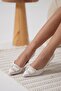 Women's White Heeled Shoes Tr12Ms07B - 5