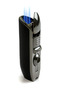 Cigar Lighter, Triple Jet Flame Torch, Windproof Refillable Butane (Black) - 2