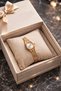 Rose Gold Color Minimal Women's Wristwatch + Watch Box - 3