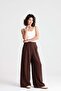 Women's Brown Premium Tencel Fabric Palazzo Trousers 31074 - 3