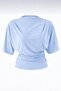 Women's Blue Fitted Bat Sleeve Stretchy Knitted Blouse 0067