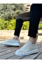 BA0152 Lace-up High Sole Cream Linen Men's Shoes - 6