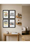 4 Pieces Wooden Frame Look No One Is Home Sweet Home Start Today Now Coffee Time Mdf Painting Set - 5