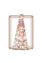 Patterned Silk Shawl - Crown Leaf Pattern - Stone