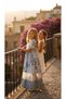 Blue Floral Cotton Girl's Dress - 2