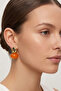 Geometric Metal Detail Acrylic Ball Earrings (3cm)