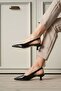 Women's black patent leather low heel shoes tr20ms04e - 6
