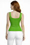 Women's Square Neck Thick Strap Ribbed Slim Summer Knitwear Athlete Blouse - 2