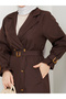 Modest Double Breasted Collar Waterproof Belted Trench Coat Rc1103013 - 7