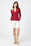 Burgundy Tie-Detail Lace Pack Long Sleeve 100% Cotton Blouse - 6