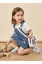 Printed Girls' Blue Denim Gilet Dress - 4