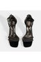Women's Black Buckle Detailed Heeled Evening Dress Shoes - 8