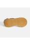 Women's Tan Adjustable Buckle Leather Detailed Wedge Heeled Suede Sandals - 5
