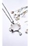 Colorful Stone Steel Necklace with Cloud Lightning Figure - 4