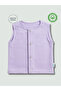 Snap-Fasten Cotton Baby Vest - Lilac