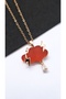 Colorful Stone Steel Necklace with Cloud Lightning Figure