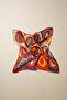 100% Silk Bandana Scarf (55X55 cm) - Kandinski Colors Study - 2